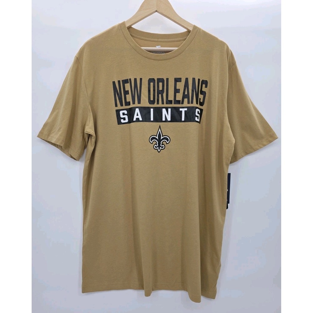 NWT Fanatics NFL New Orleans Saints Men's Khaki Graphic T-Shirt XL Football